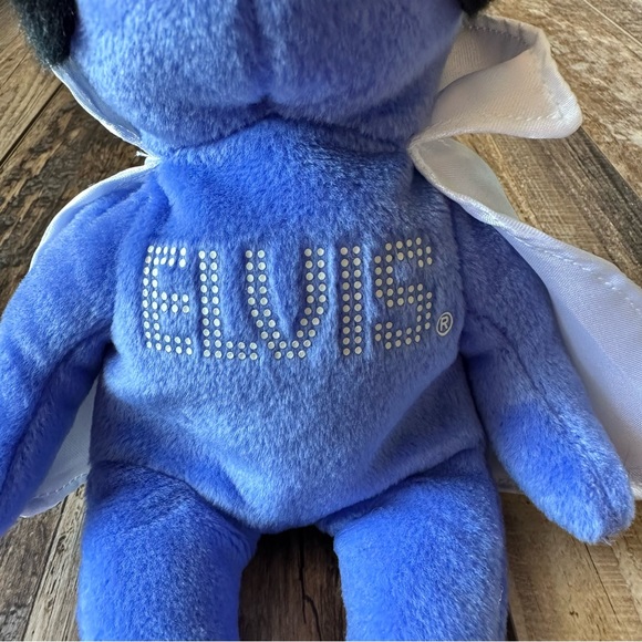 NWT TY Beanie Baby - BEANIES! BEANIES! BEANIES! the Elvis Bear Blue - Picture 8 of 9
